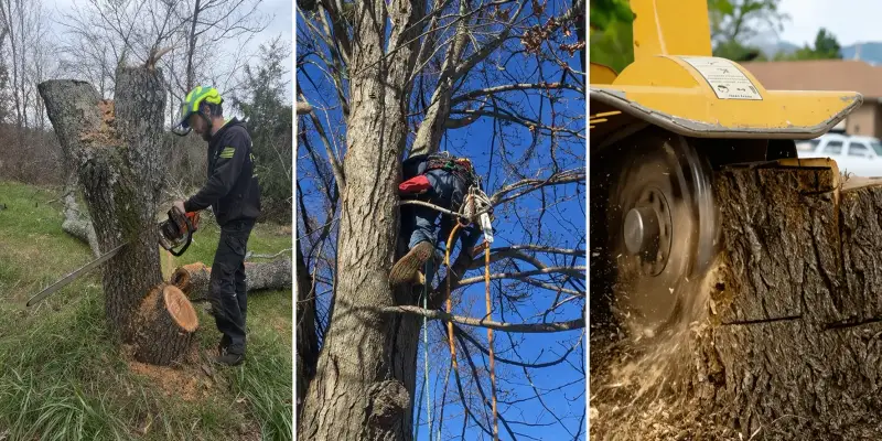 Tree trimming, removal, and stump grinding services